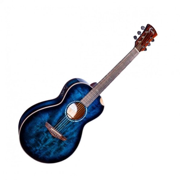 Faith FMEBLM Blue Moon Series Mercury E Scoop Electro-Acoustic Parlour Guitar