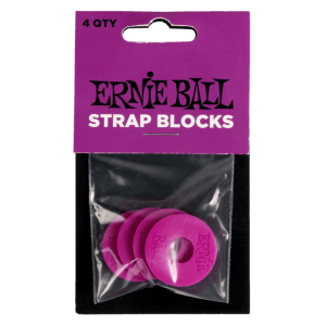 Ernie Ball Strap Blocks in Purple - Pack of 4