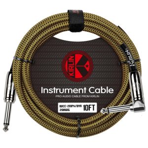 Kirlin Fabric Series 10 Foot Straight to Angled Instrument Cable