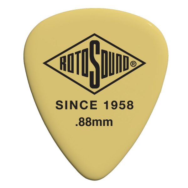 Rotosound Ultra Yellow 0.88mm Guitar Picks (10 Pieces)