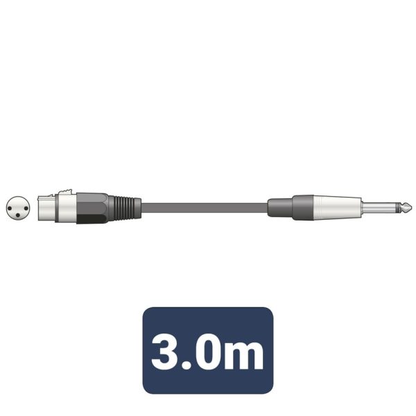 XLR Female to 6.3mm Mono Jack