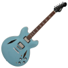 Vintage VSA500 Reissued Series Pretender Semi-Hollow Electric Guitar, Gun Hill Blue