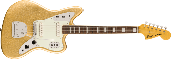 Squier Limited Edition Classic Vibe '70s Jaguar, Laurel Fingerboard, Gold Sparkle