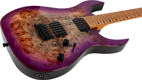 Spira S-450 Double-Cut HH Electric Guitar, Trans Purple