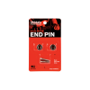 D'Addario Solid Brass End Pin Strap Buttons, Chrome, Pack of 2
