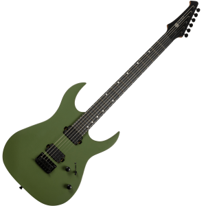 Spira S-400 Double Cut HH Electric Guitar, Matte Dark Green