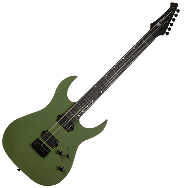 Spira S-400 Double Cut HH Electric Guitar, Matte Dark Green