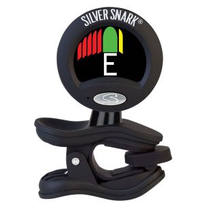 Snark SIL1 Silver Snark 2 Clip-On Headstock Guitar Tuner, Black Silver