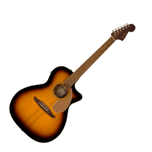 Fender Newporter Player Solid Top Electro-Acoustic Guitar, Sunburst