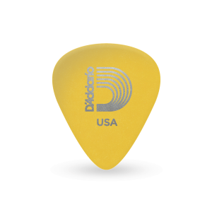 D'Addario Duralin Standard Medium Guitar Picks, 0.70mm, Pack of 5, Yellow