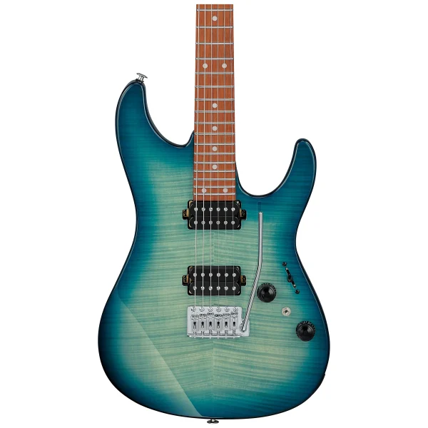 Ibanez AZ24S1F-VLS AZ Standard Series HH, Transparent Turquoise Burst