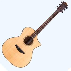 Bromo BAT4CE Tahoma Series Hillside Auditorium Solid Top Electro-Acoustic Guitar, Natural