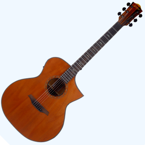 Bromo BAT4MCE Tahoma Series Hillside Auditorium Solid Top Electro-Acoustic Guitar, Natural Mahogany