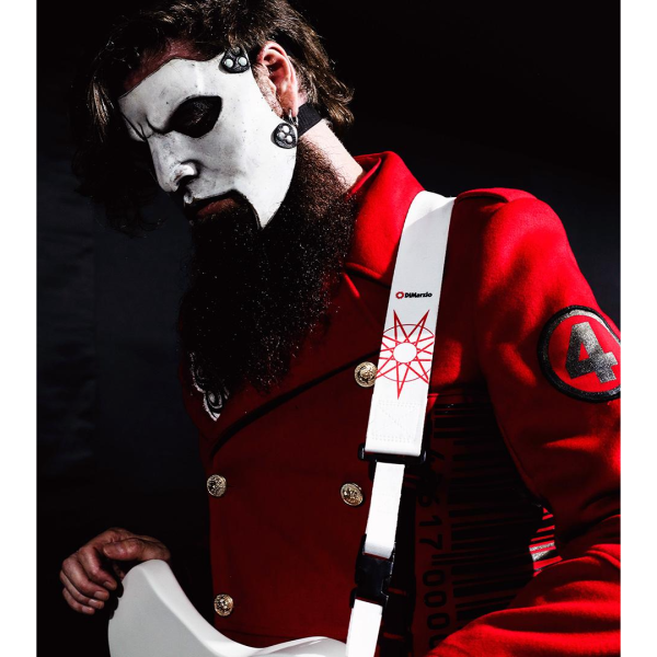 DiMarzio Jim Root #4 ClipLock Guitar Strap, White